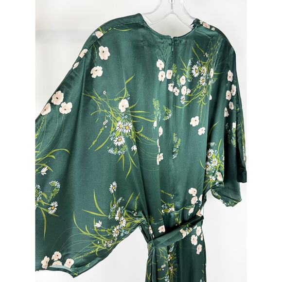 NWT Reformation Hedi Silk Dress Size 8 in Floral Green - Picture 4 of 8